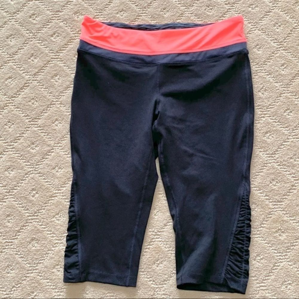 Tangerine Athletic Black & Orange Workout Capris